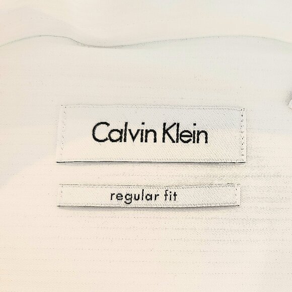 NWT Men Shirt Dress Calvin Klein Reg White Cream 16 34/35, 15.5 32/33,15 32/33 - Picture 3 of 3